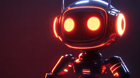 AI chatbot technology symbolized by glowing nodes forming dynamic digital connectionsの素材