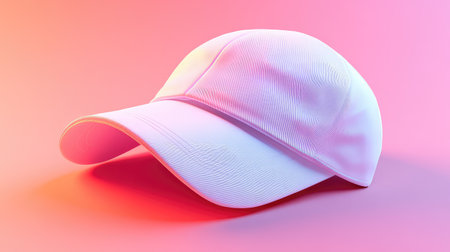 A retro-inspired visor hat on a soft gradient background, with plenty of space for fashion-related text above.の素材
