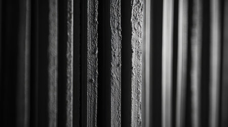 Close-up of steel reinforcement bars in a construction site, showcasing raw materials and engineering precision in structural building projects.の素材