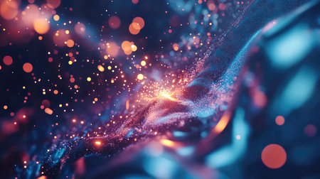 Close-up of precision laser-cutting technology shaping industrial-grade metal sheets with bright sparks flying.の素材