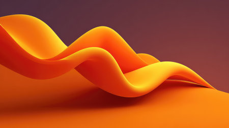 A vibrant abstract image showcasing smooth orange curves set against a gradient background, evoking a sense of flow and energy perfect for modern design applications.の素材