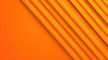 A striking orange fabric with pleats, offering a rich texture and luminous quality ideal for imaginative backgrounds in various creative projects and visual designs.の素材