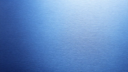 Blue brushed metal surface with subtle sheen and texture, clean flat lay with copy space for product shotsの素材