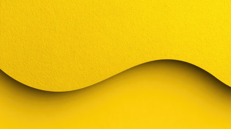 Bright yellow solid background with smooth texture and soft shadows, ample copy space for product display or brandingの素材