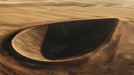 A drone monitoring crop growth on a vast farm, using sensors to analyze soil conditions and plant health, room for copy in the skyの素材