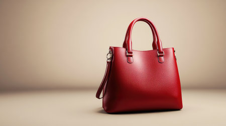 A luxurious, oversized handbag placed on a clean background with ample space for promotional content.の素材