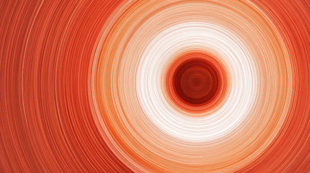 Abstract red spiral lines radiating from the center over a smooth background, creating motion and spaceの素材