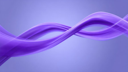 Abstract minimalist design with purple curves crossing over a clean, smooth gradient backgroundの素材