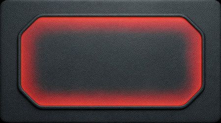 Black leather surface with red glowing edges forming border, modern and luxurious background with spaceの素材