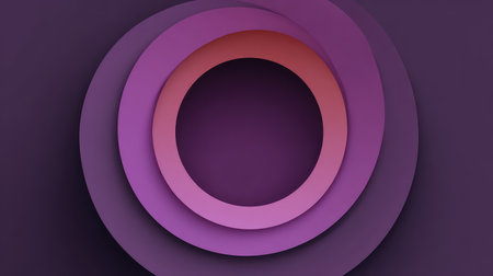 Modern design with purple spiral tunnel shapes fading into the background, center space emptyの素材