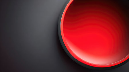 Smooth transition from red to black in circular pattern with soft light edges, clean backgroundの素材