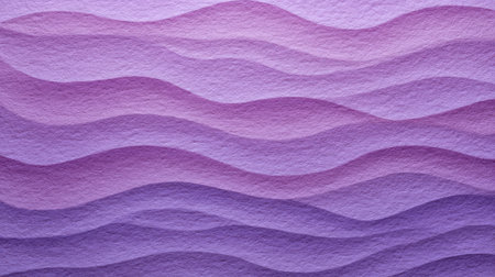 Soft watercolor purple waves blending seamlessly into a textured paper background, empty space to the right for designの素材