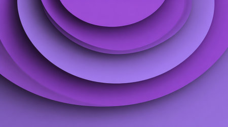 Abstract purple background with layered curves and soft shadows, elegant and minimal layoutの素材