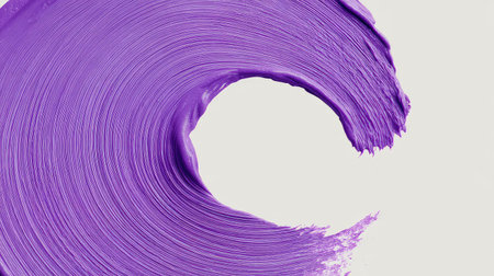 Purple brush strokes over canvas background forming artistic texture with open center spaceの素材