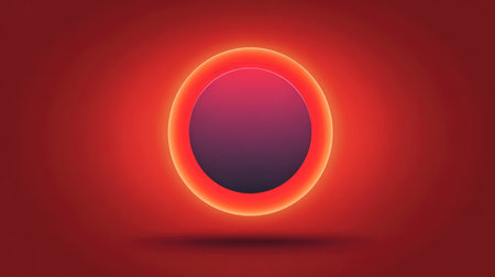 Smooth red gradient background with circular abstract glow in center and space for contentの素材