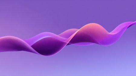 Soft blurred purple waves fading into light gradient background, abstract and elegant designの素材