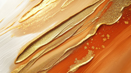 Smooth gradient of burnt orange and gold, abstract warm tones ideal for seasonal or cozy copy spaceの素材