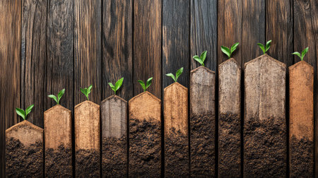 Abstract financial background showing growth with digital graphs, offering room to add copy about investment strategies, portfolio management, or asset allocationの素材