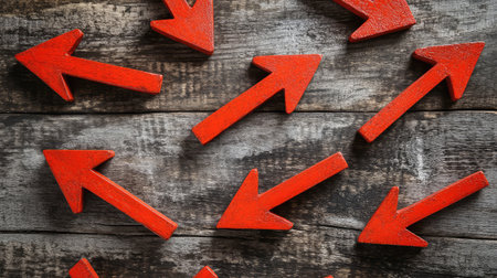 A top view of a financial dashboard with rising arrows, offering room for inserting copy about economic recovery or future growth projectionsの素材