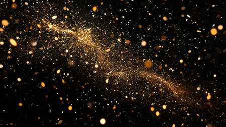 Explore the beauty of a glittering galaxy filled with stars and space dust, creating a mesmerizing cosmic experience that captivates the imagination and inspires wonder.の素材