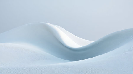 A serene abstract image showcasing soft white textures and smooth curves, creating a calm and peaceful atmosphere. Ideal for modern minimalist designs and backgrounds.の素材