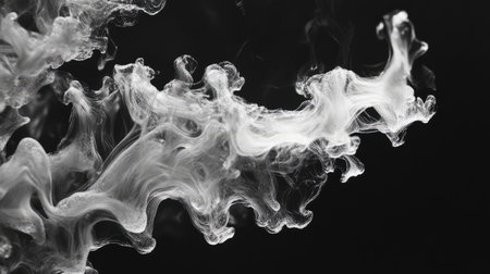 Abstract liquid shapes merging together, representing the fluid and ever-changing nature of imagination, with space left for textの素材