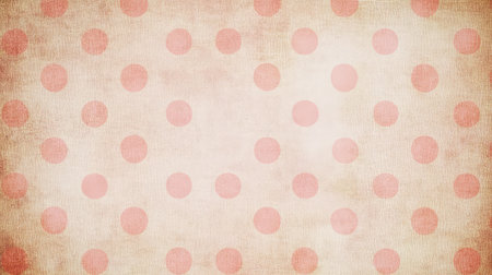 Background with soft pink pastel polka dots over a faded blush tone, vintage sweetshop theme with space for overlayの素材