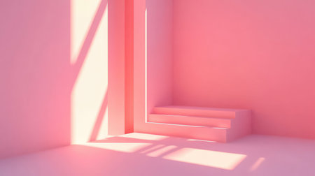 Abstract pink ombre background with layered light gradients and artistic composition, perfect for copy spaceの素材