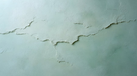 This image features a textured wall with a unique green hue, showcasing cracked and peeling paint. Perfect for backgrounds, design projects, and artistic inspiration.の素材