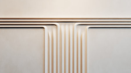 This image showcases a minimalist wall design with elegant curved lines and smooth textures, perfect for modern interiors, enhancing aesthetic appeal and warmth.の素材