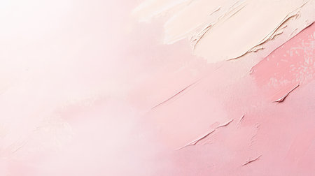 Pink pastel canvas texture background with handmade paint brush strokes and copy space in the middleの素材