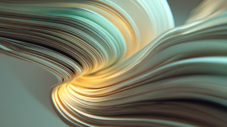 Explore the mesmerizing flow of multicolored paper waves, showcasing a captivating blend of textures and light that creates a serene visual atmosphere for creative projects.の素材