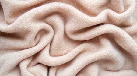 Soft golden velvet fabric texture with gentle folds and shadows. Plush and elegant surface with blank space.の素材