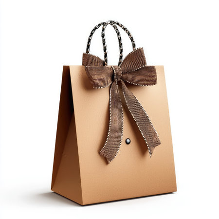 This elegant gift bag features a stylish ribbon and minimalist design, perfect for special occasions and adding a touch of luxury to your gifting experience.の素材