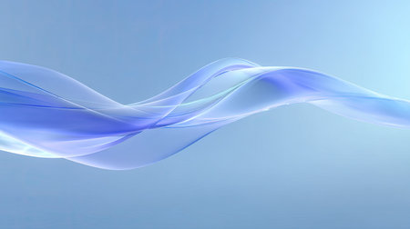 This image features soft blue abstract waves flowing elegantly across a serene background. Ideal for artistic projects, it conveys tranquility and grace.の素材