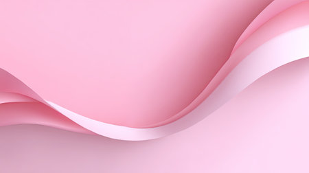 This soft pink background features elegant layered waves that create a serene and modern aesthetic, perfect for creative projects and elegant designs.の素材