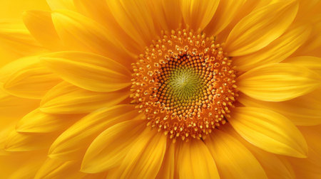 This stunning close-up of a sunflower showcases vibrant yellow petals and a detailed center, offering a beautiful representation of nature's brilliance and elegance.の素材