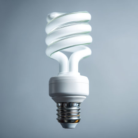 This image showcases a stylish spiral light bulb known for its energy efficiency and modern design, ideal for creating warm and sustainable lighting solutions in any setting.の素材