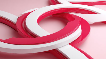 An attractive abstract image featuring smooth, colorful curves on a soft pink background that conveys a sense of modernity and creativity, perfect for design projects.の素材