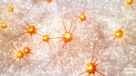 Digital network with interconnected nodes and neurons forming a complex machine learning modelの素材