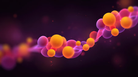 Vivid abstract illustration showcasing colorful circles and waves with a smooth gradient, ideal for artistic projects, digital backgrounds, and modern design concepts.の素材