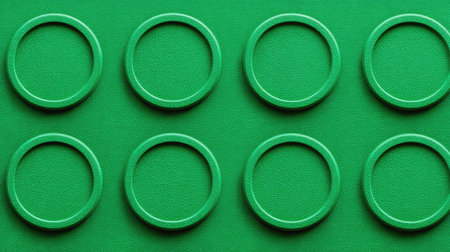 This green textured background features smooth circular indentations, creating an eye-catching design element suitable for various digital and print projects.の素材