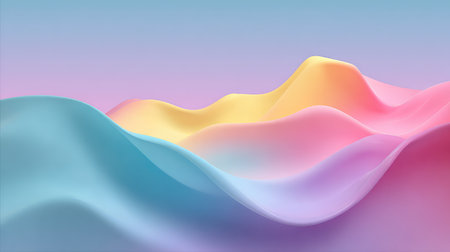 This beautiful abstract image features soft pastel waves in a dreamy color palette, creating a serene and calming background suitable for various creative projects.の素材