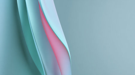 Soft pastel wave patterns create a serene and calming atmosphere, ideal for modern design projects, backgrounds, and abstract art applications.の素材