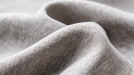 Close-up view of a soft, natural fabric showcasing its intricate texture and delicate weaves, evoking elegance and simplicity perfect for design projects.の素材