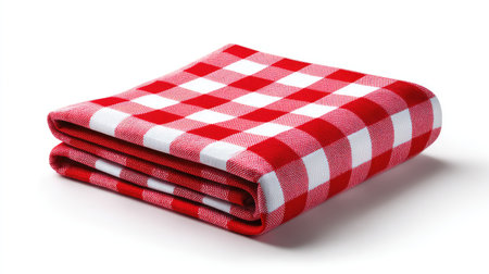 This vibrant red and white checkered blanket is perfect for outdoor gatherings, picnics, and family events, adding a cozy touch to any nature outing. Enjoy leisure time in comfort!の素材