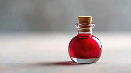 One ink bottle for calligraphy placed on a bright table, elegant and simple layoutの素材