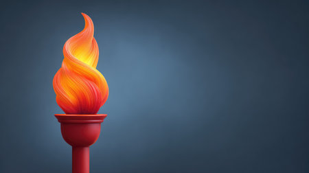 A stunning and vibrant flame design with smooth swirls of orange and red colors, symbolizing passion and inspiration, perfect for creative and artistic projects.の素材