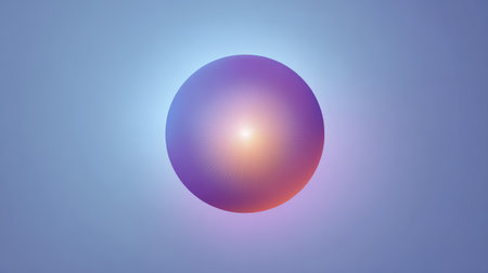 An abstract sphere showcasing a stunning gradient color blend, exuding a sense of depth and illumination. Perfect for modern design projects and artistic expressions.の素材