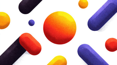 Vibrant abstract design featuring colorful shapes and patterns, ideal for modern graphic projects, artistic backgrounds, and creative expressions in digital media.の素材